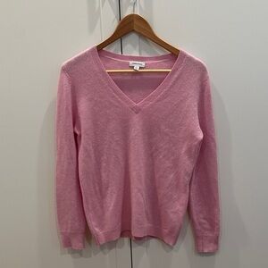 Nordstrom Cashmere Pink V Neck Sweater